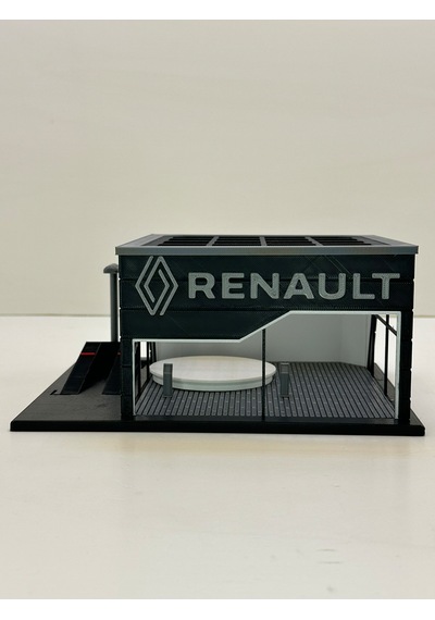 3d Baskı 1/64 Ölçekli Renault Showroom Tasarımlı Diorama Araç Sergileme Garajı