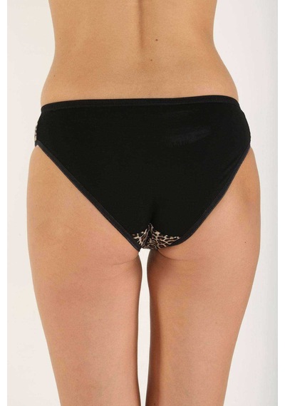 Royaleks 12 Adet Leopar Desenli Likralı Yumuşak Dokulu Kadın Slip Külot RYL-LEO10012 Çok Renkli