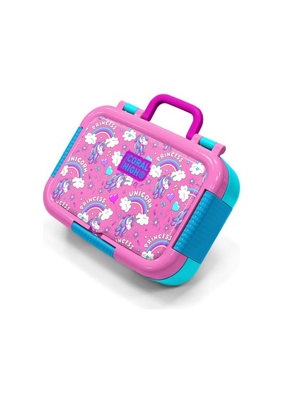 Coral High Kids Mor Açık Pembe Unicorn Desenli Paslanmaz Çelik Beslenme Kabı 39305 Pembe