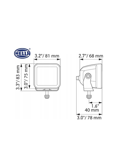 HELLA 10V-30V OFF-ROAD LAMBA 40W 5700K 3000 LÜMEN (GENİŞ AÇI) (4