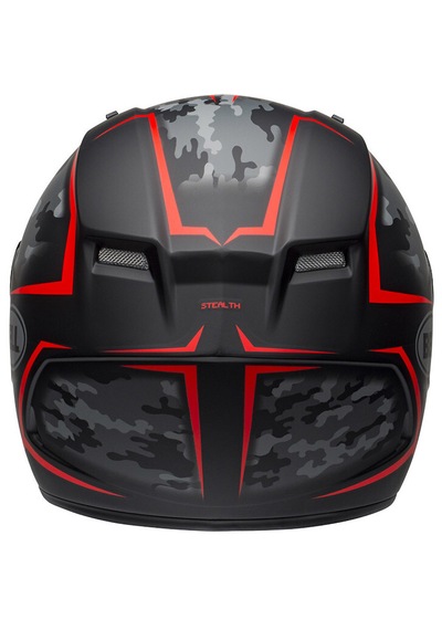 Bell Qualıfıer Tealth Camo Matte Black-red Motorcu Kaskı Gri - Kırmızı - Mat Siyah