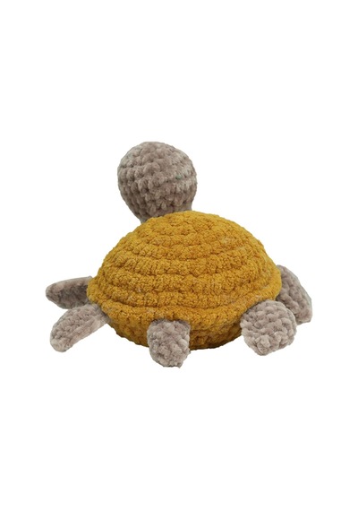 E38 El İşçiliği Peluş Kaplumbağa 15 Cm - 6254 Karışık Çok Renkli
