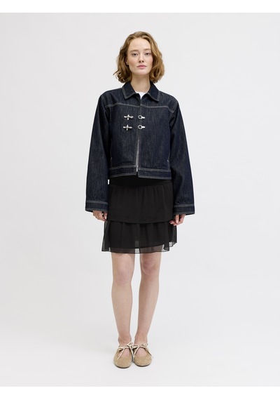 Jack & Jones Kadin Yüksek Bel Mini Etek - Lana - 12294607 Siyah