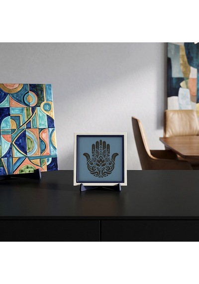 Hamsa Silüetli Modern Dekoratif Hatıra, Sevdikleriniz İçin Hediyelik Estetik Armağan 10x10 Cm