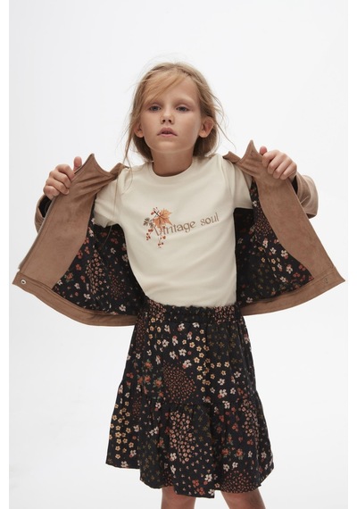 Nk Kids Kız Etek Takım 24knk3750157500 Ekru