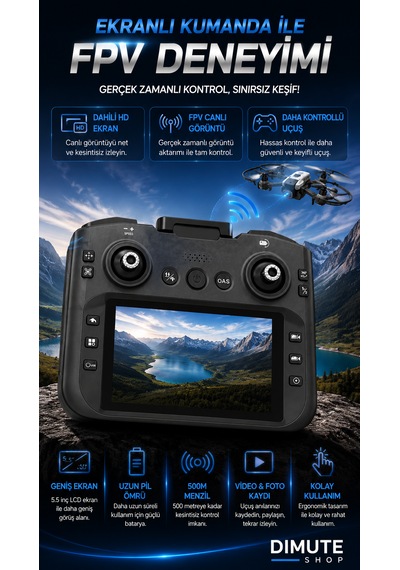 T21 Pro Kameralı Drone Çift Hd Kamera Fpv Fırçasız Motor Engel Algılamalı