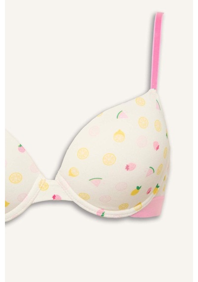 Defacto Meyve Desenli Kaplı Pedli Balenli Bra H4859ax26spwt16 Beyaz-wt16