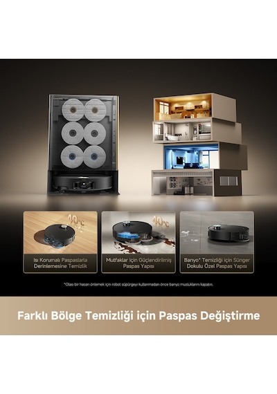 Dreame Matrix 10 Ultra 30.000Pa Emiş Gücü Robot Süpürge Siyah