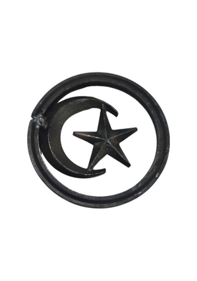 Metal Ay Yıldız Ferforje Türk Bayrağı