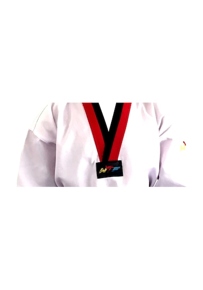 Remege Pum Yaka Fitilli Taekwondo Elbisesi Poom Yaka Taekwondo Elbisesi Beyaz