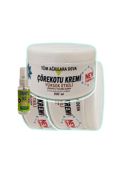 Çörek Otu Kremi 3 Adet 200 Ml Beyaz Kavanoz + 30 Ml Çörek Otu Yağı Diğer