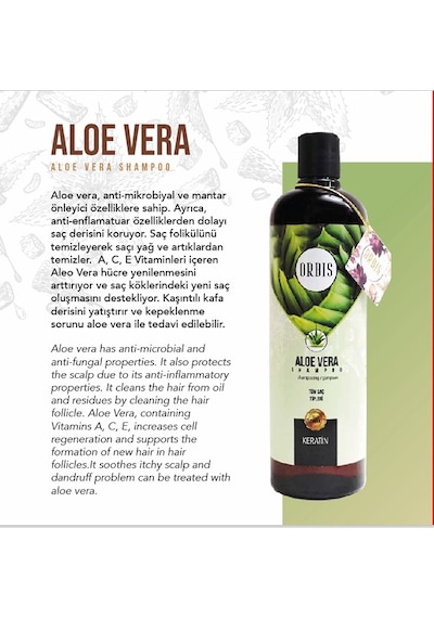 Orbis Aloe Vera Özlü Keratin Katkılı Ve Nemlendirici Etkili Şampuan Kuru - Yıpranmış
