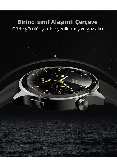 Aukey SW-2P-GY Smart Watch 3.7 Cm Lcd Ekran Ip67 Akıllı Saat (Distribütör Garantili)