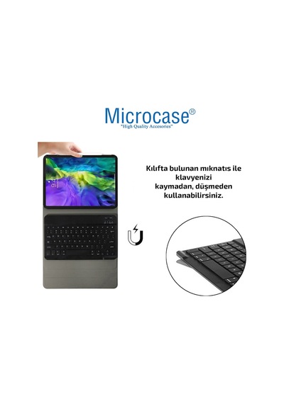 Microcase Apple Uyumlu iPad  Pro 11 2020 Bluetooth Klavyeli Standlı Kılıf Bkk4