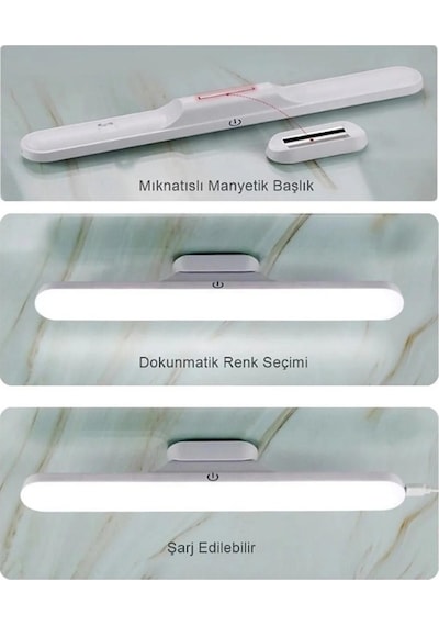 Ct-5249 Şarjlı Led Işık Usb Şarjlı Kablosuz Mıknatıslı Beyaz