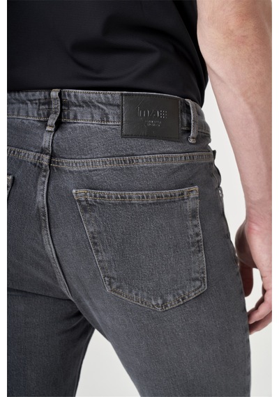 İmza Füme 5 Cep Gabardin Slim Fit Pamuklu Denim Jean Kot Pantolon 1023260154