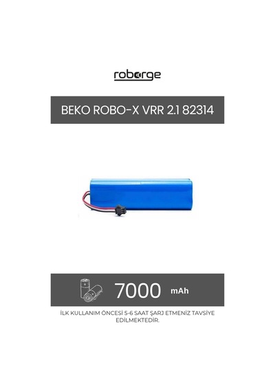 Beko Robo-x Vrr 2.1 82314 Robot Süpürge Uyumlu Batarya 7000 Mah - Muadil Ürün