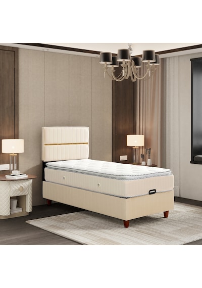 Tek Kişilik Stil Elite Pedli Yatak Baza Başlık Seti 3 Ü Bir Arada Konuma Özel Teslimat 90 x 190 CM