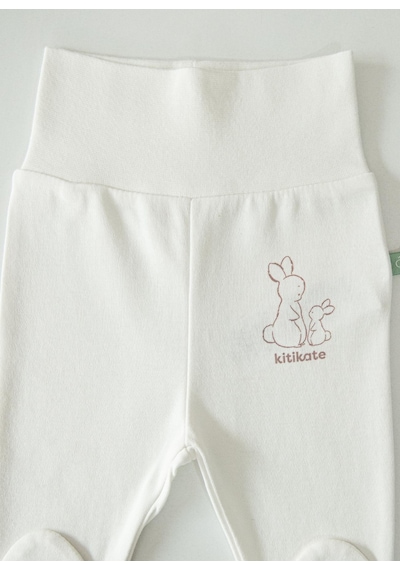 Kitikate Organik New Basic Patikli Pantolon Ekru Ekru