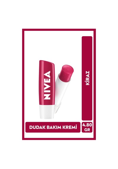 Kiraz Dudak Bakım Kremi 4.8gr, Nemlendirici, Hafif Kırmızı Işıltı, Dudak Parlatıcısı