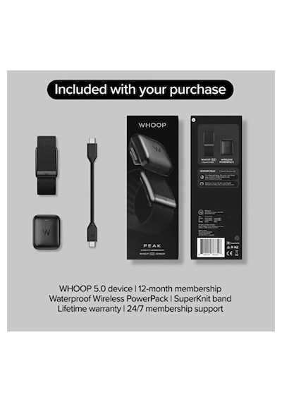 Whoop Peak 5.0 Akıllı Bileklik 12 Aylık Üyelik Dahil, Aktivite & Uyku Takibi, Kalp Atış Hızı, Hrv, Stres Takibi