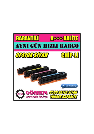 Hp M452Dn / M452Nw / M377Dw Uyumlu Toner Siyah Cf410X Cf410A