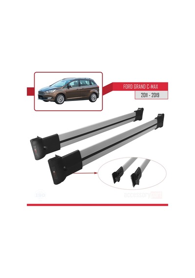 Ford Grand C-Max 2011-2019 Arası Fly Model Ara Atkı Tavan Barı Gr