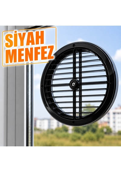Doğalgaz Menfezi Siyah Kalorifer Ve Kombi Havalandırma Menfezi Plastik Havalandırma Izgarası