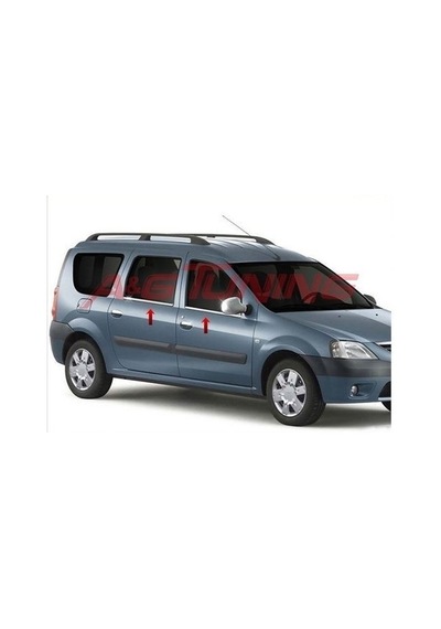 Dacia Logan Mcv Krom Cam Çıtası Tk 2005-2012 Paslanmaz Çelik N11.4325