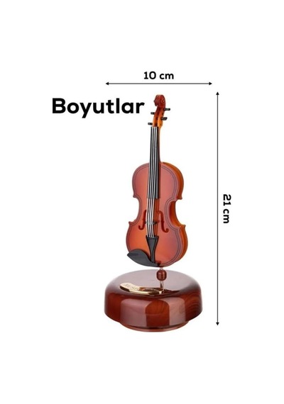 Hareketli Keman Müzik Kutusu - Nostaljik Keman Müzikli Dönence
