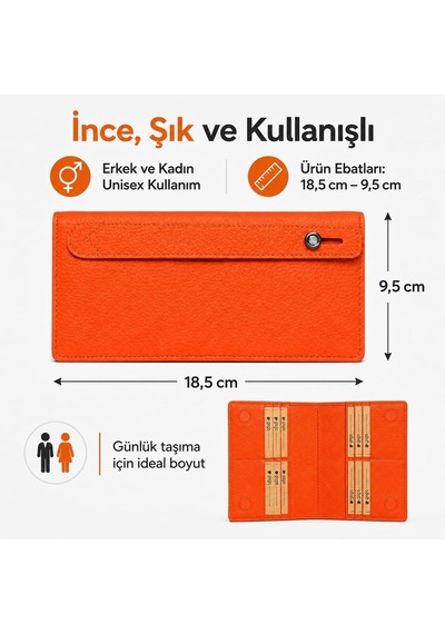Xmlbayiciniz Hakiki Deri Erkek Kadın Cüzdan Telefon Bölmeli, 12 Kart Kapasiteli, 2 Kağıt Para Ve Bozuk Para Bölmeli, Manyet Çok Renkli