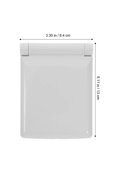 Techtic Katlanır Mini Işıklı Makyaj Aynası Cep Çanta Aynası 8 Led Pilli 23a 12v Pil Dahildir Beyaz