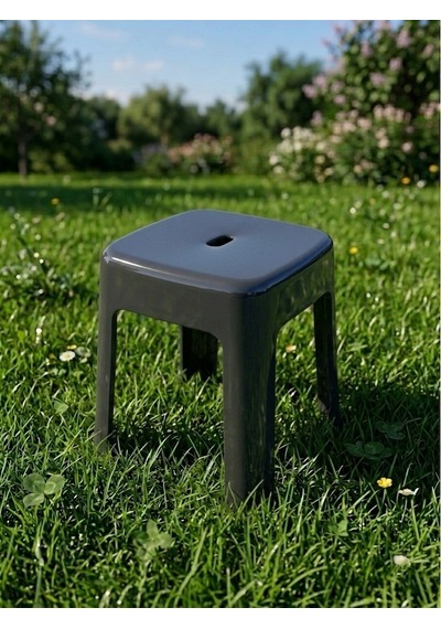 Saban Plastik Alaska Model Sağlam Tabure 36x36x46cm Gri