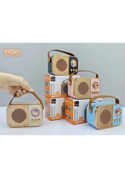 M24 Mini 5w Taşınabilir Retro Kablosuz Hoparlör