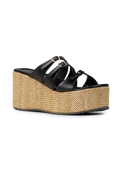 Deery Kadın Siyah Platform Topuklu Terlik - Rd120zsyhc01 Siyah