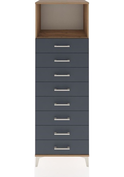 Hyperion Dolap Tek Raflı 8 Çekmeceli 60x44x182 Çam-antrasit Çam Hyperion Dolap Tek Raflı 8 Çekmeceli 60x44x182 Çam-antrasit Çam