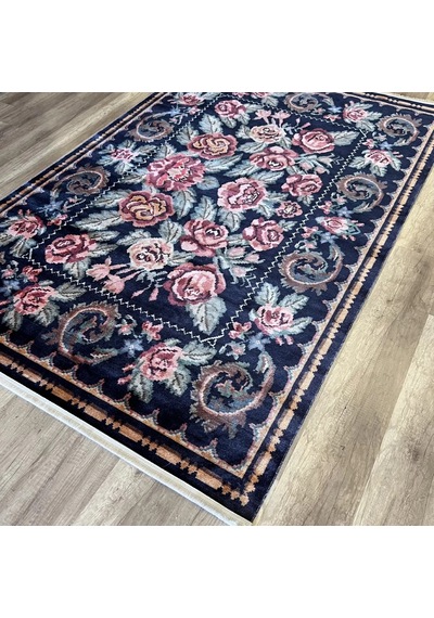 Eko Halı Antique Atk 02 Black Yıkanabilir Makine Halısı Siyah