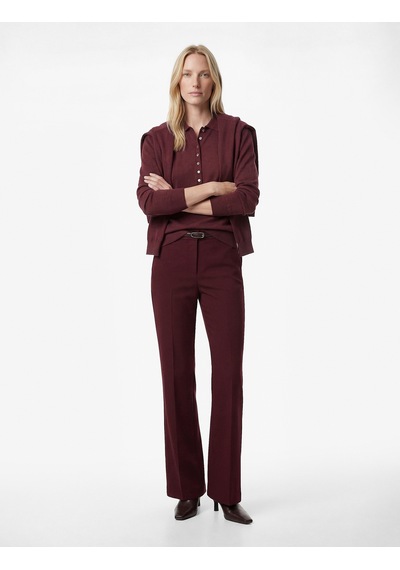 Koton Slim Fit Cepli Viskon Karışımlı Kemer Detaylı İspanyol Paça Pantolon Bordo 6wak40203uw Bordo Koton Slim Fit Cepli Viskon Karışımlı Kemer Detaylı İspanyol Paça Pantolon Bordo 6wak40203uw Bordo