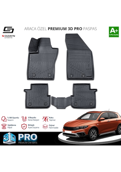 Fiat Egea Cross 3d Pro Havuzlu Paspas 2020 Üzeri A+ Kalite