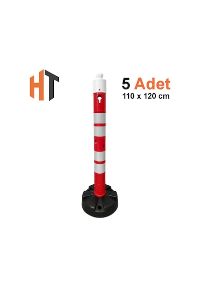 Uyarı Dikmesi 11x120 Cm - Kauçuk Tabanlı 5'li Set