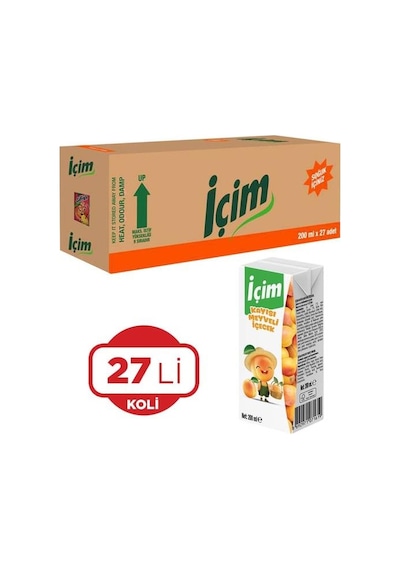İçim Kayısı Aromalı Meyve Suyu 200 Ml X 27 Adet