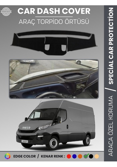 Iveco Daıly 2014-2019 Torpido Örtüsü Panel Torpido Koruma Araca Özel Tam Uyum Kaymaz Kolay Montaj - 486 Stiloto