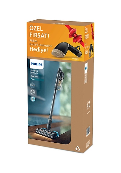 Phillips XC7057/01 Kablosuz Dikey Süpürge + Phillips STH7060/80 Buharlı Düzleştirici