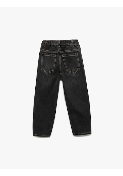 Koton Rahat Kesim Pamuklu Denim Pantolon Antrasit 6wmb40003td Antrasit
