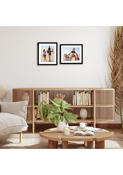 12x14 Resim Çerçevesi 2 İnç Siyah Set - Mat İle 9x11 Resim Çerçevesi Veya 12x14 Matsız Çerçeve Olarak Kullanın