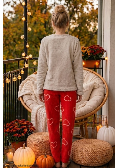 Siyah İnci Krem Nakışlı Üst Wellsoft Alt Polar Kışlık Örme Pijama Takım 26221707 Siyah İnci Krem Nakışlı Üst Wellsoft Alt Polar Kışlık Örme Pijama Takım 26221707