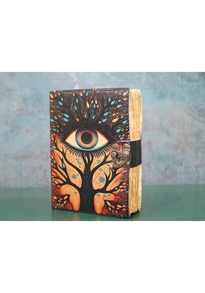 Göz Tasarımlı Deri Defter