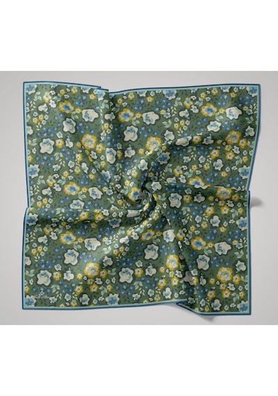 Silk Home Soft Eşarp 73090-37 Koyu Yeşil, Yeşil, Saks, Sarı, Turkuaz