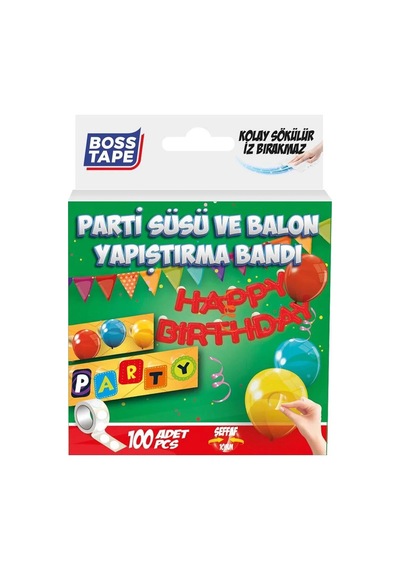 Boss Tape Bt-05017 Parti Süsü Balon Yapıştırma Bandı
