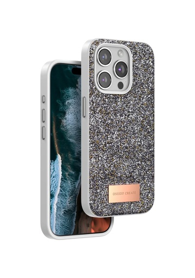 Onegif Apple iPhone Uyumlu 14 Pro Bright Simli Kapak - Gümüş 0.2M-Çok Renkli